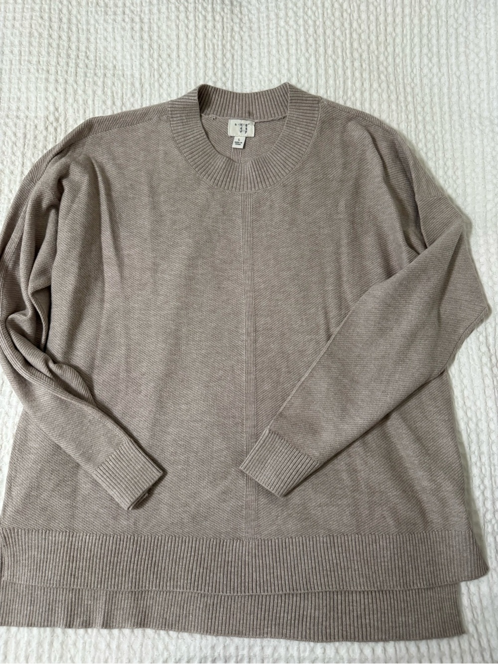 a new day Taupe Crewneck Sweater